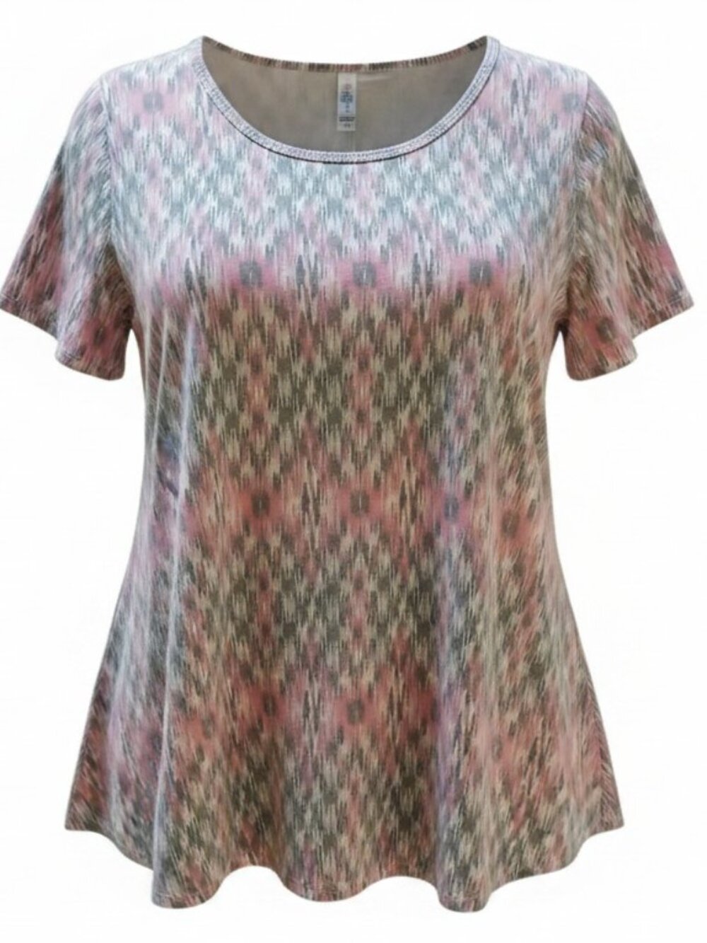 LuLaRoe Perfect T T-shirt Pink & Gray Size 2XL